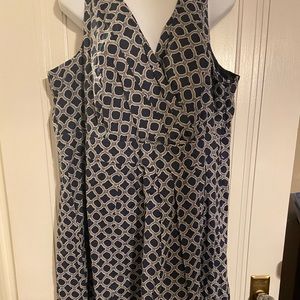 Navy and white dress